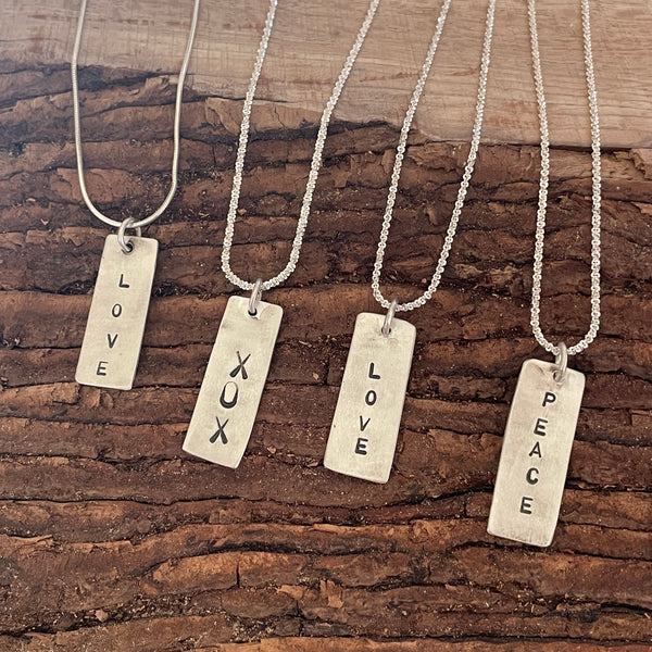 One word pendant necklace