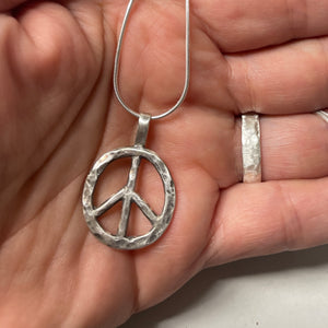 SILVER PEACE PENDANT