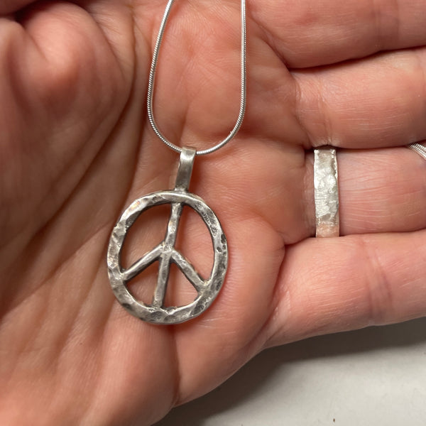 SILVER PEACE PENDANT