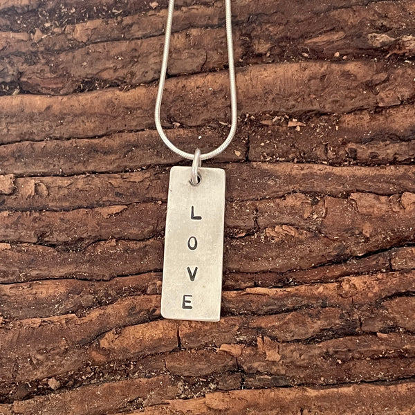 One word pendant necklace
