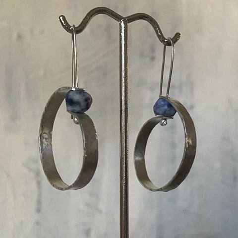 Large swirl earrings