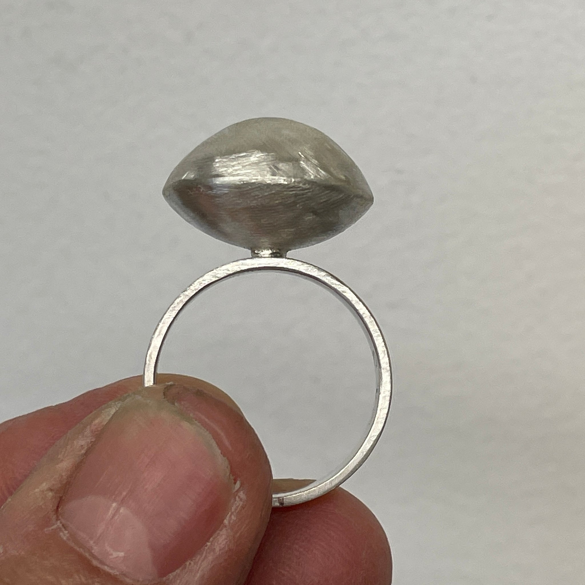 Silver dome ring