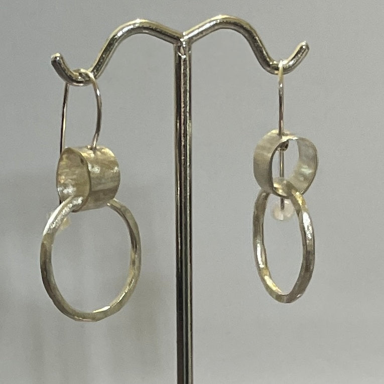 Silver dangling earrings
