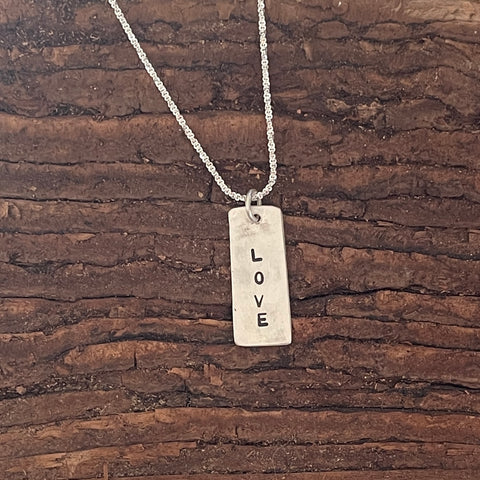 One word pendant necklace