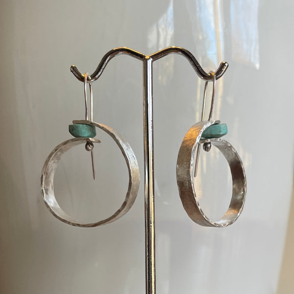 Silver and turquoise earrings