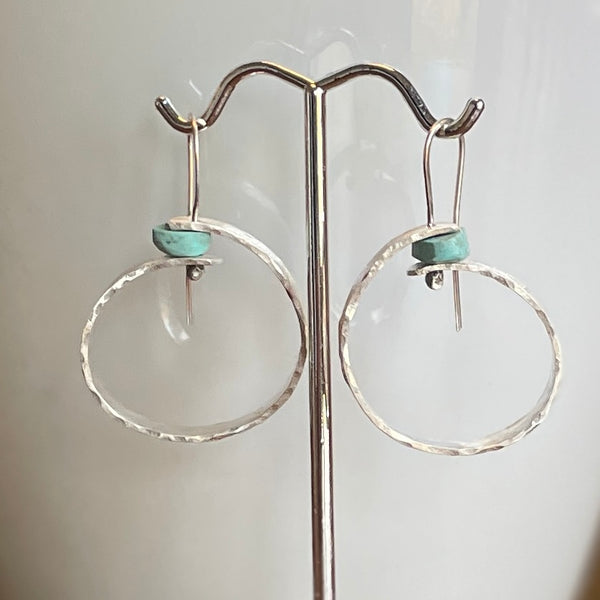 Silver and turquoise earrings