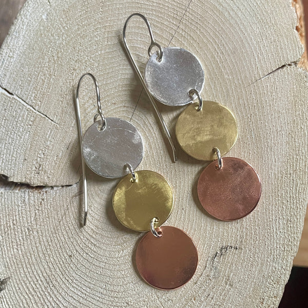 MIXED METAL EARRINGS