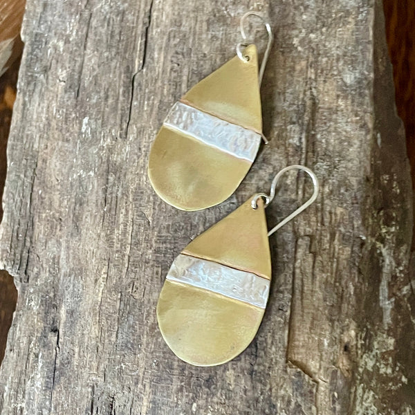BRASS DROP SHAPE EARRINGS