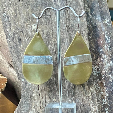 BRASS DROP SHAPE EARRINGS