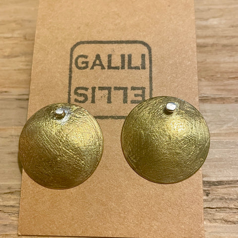 SMALL BRASS DOME EARRINGS