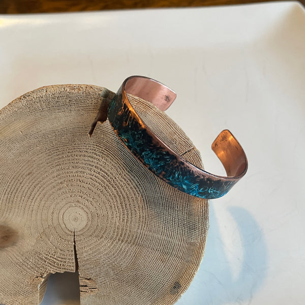 Oxidized copper cuff
