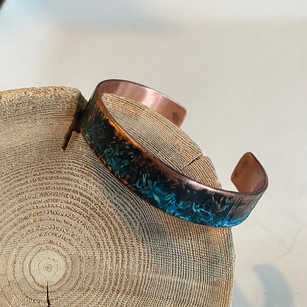Oxidized copper cuff
