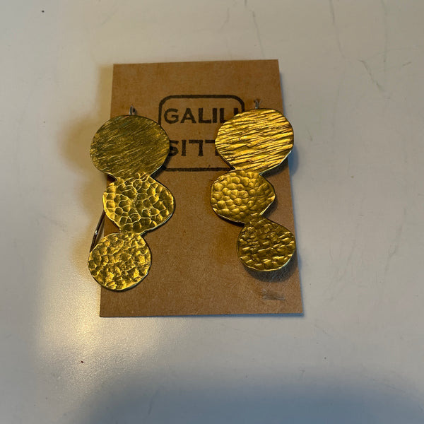 Brass circles earrings