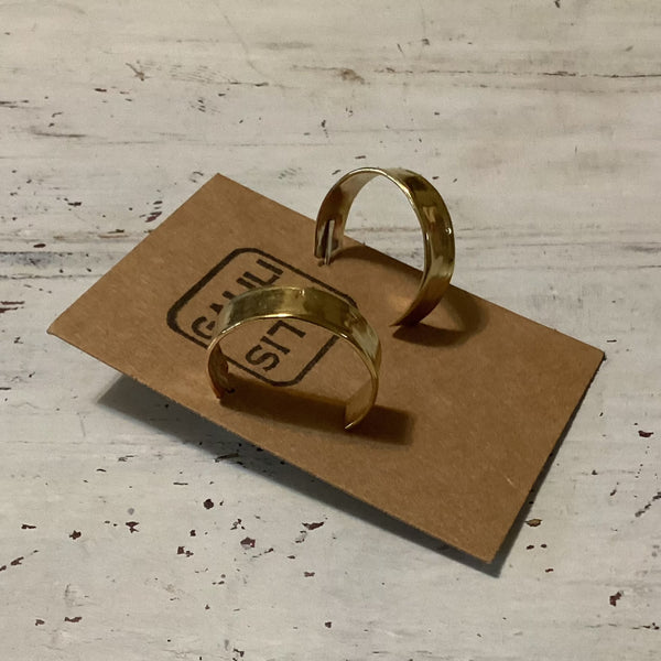 Brass 1/2 crescent hoops