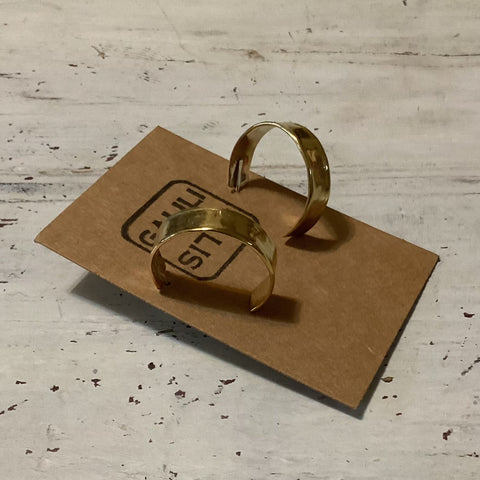 Brass 1/2 crescent hoops