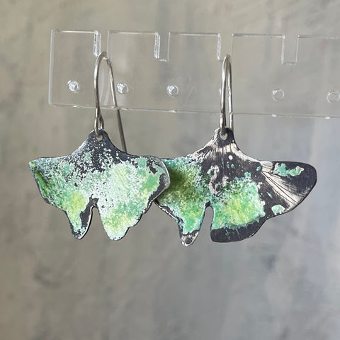Patina Gingko leaf earrings