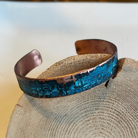 Oxidized copper cuff