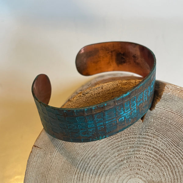 Oxidized copper cuff