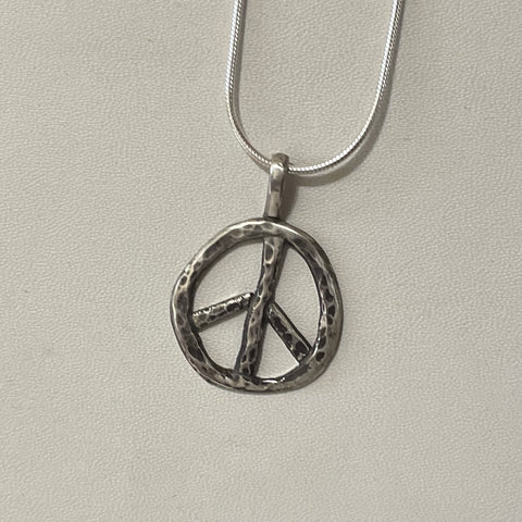 Silver peace pendant