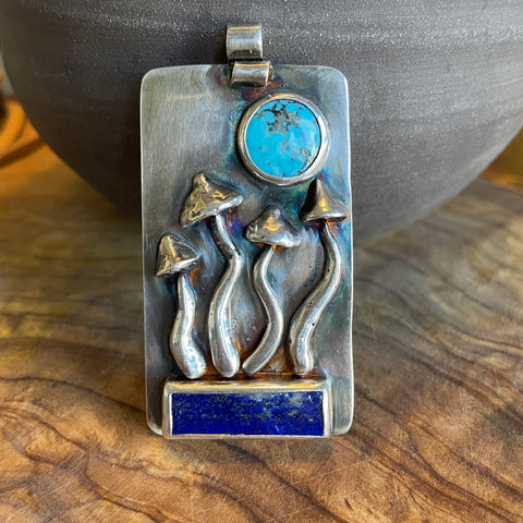 Dreamy Landscape silver pendant