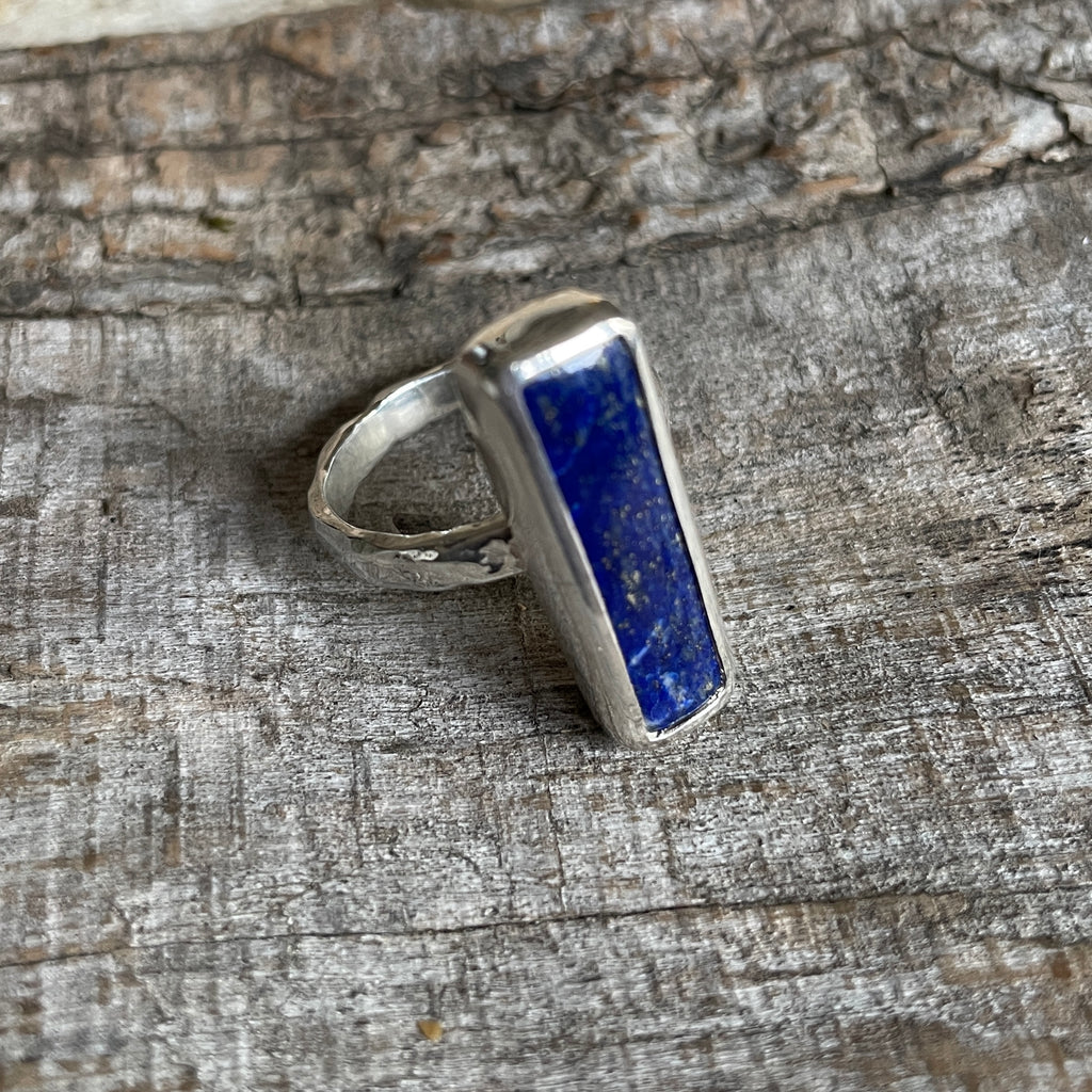 Silver and lapis lazuli ring Galili Ellis Jewelry