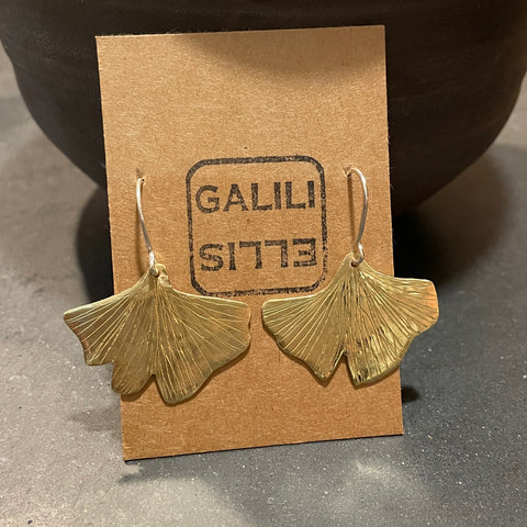 Ginkgo leaf earrings