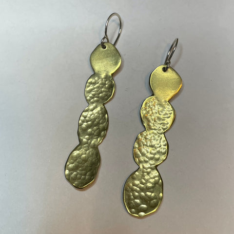 Brass circles earrings