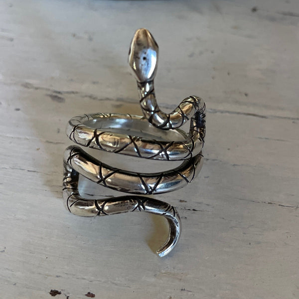 Silver snake ring