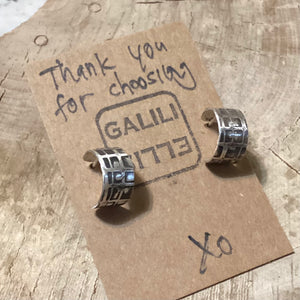 Silver tiny hoops