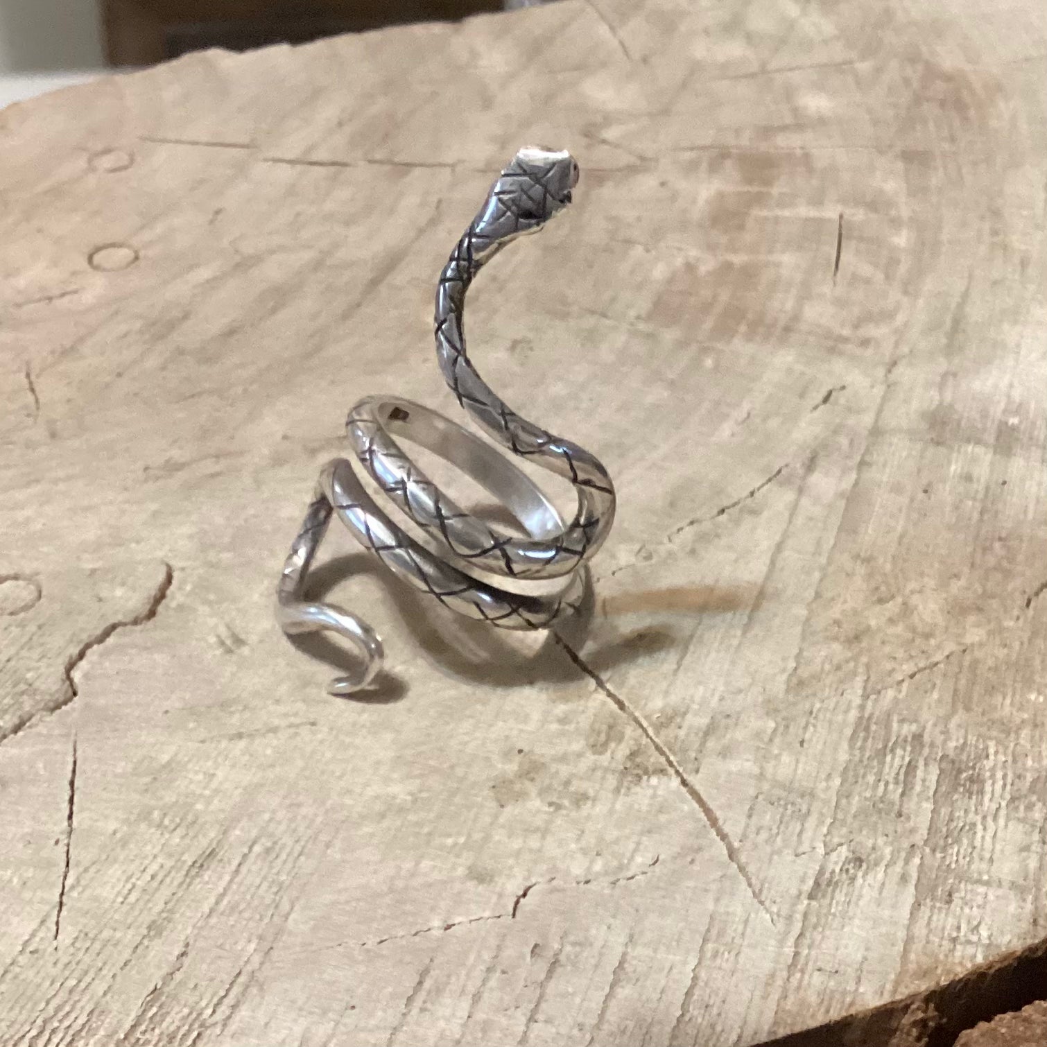 Silver snake ring