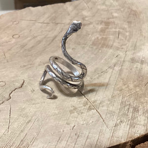 Silver snake ring
